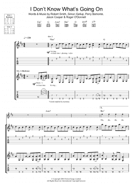 page one of I Don't Know What's Going On (Guitar Tab)