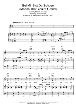 page one of Bei Mir Bist Du Schon (Means That You're Grand) (Piano, Vocal & Guitar Chords (Right-Hand Melody))