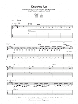 page one of Knocked Up (Guitar Tab)