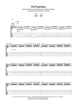 page one of McFearless (Guitar Tab)