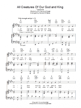 page one of All Creatures Of Our God And King (Piano, Vocal & Guitar Chords)
