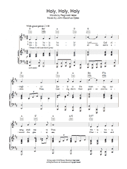 page one of Holy, Holy, Holy (Piano, Vocal & Guitar Chords)