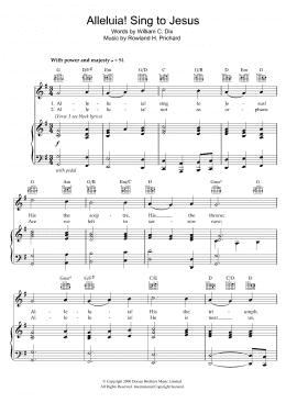 page one of Alleluya, Sing To Jesus (Piano, Vocal & Guitar Chords)