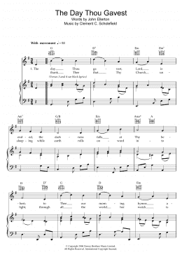 page one of The Day Thou Gavest (Piano, Vocal & Guitar Chords)