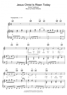 page one of Jesus Christ Is Risen Today (Piano, Vocal & Guitar Chords)