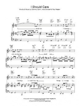 page one of I Should Care (Piano, Vocal & Guitar Chords)