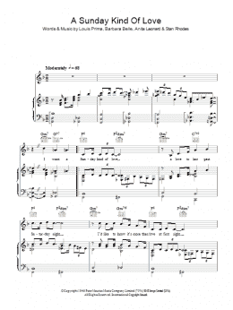 page one of A Sunday Kind Of Love (Piano, Vocal & Guitar Chords)