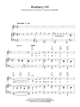page one of Blueberry Hill (Piano, Vocal & Guitar Chords)