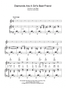page one of Diamonds Are A Girl's Best Friend (Piano, Vocal & Guitar Chords)