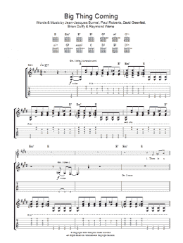page one of Big Thing Coming (Guitar Tab)