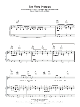 page one of No More Heroes (Piano, Vocal & Guitar Chords)