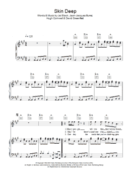 page one of Skin Deep (Piano, Vocal & Guitar Chords)