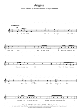 page one of Angels (Flute Solo)