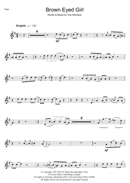 page one of Brown Eyed Girl (Flute Solo)