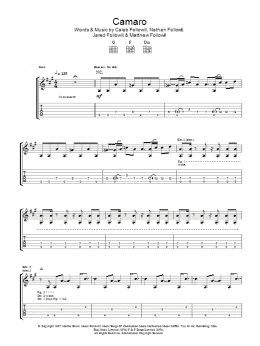 page one of Camaro (Guitar Tab)