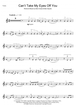 page one of Can't Take My Eyes Off Of You (Violin Solo)