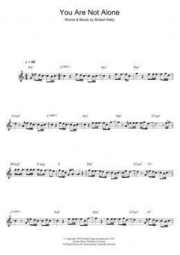 page one of You Are Not Alone (Clarinet Solo)