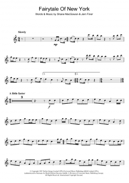 page one of Fairytale Of New York (Flute Solo)