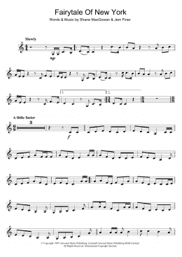 page one of Fairytale Of New York (Violin Solo)