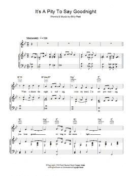 page one of It's A Pity To Say Goodnight (Piano, Vocal & Guitar Chords)