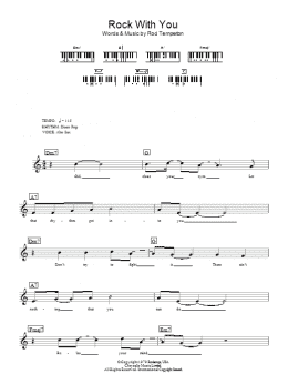 page one of Rock With You (Piano Chords/Lyrics)