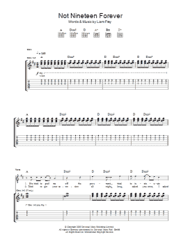 page one of Not Nineteen Forever (Guitar Tab)