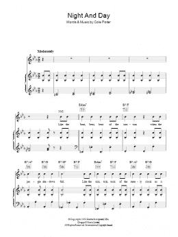 page one of Night And Day (Piano, Vocal & Guitar Chords)
