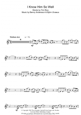 page one of I Know Him So Well (from Chess) (Flute Solo)