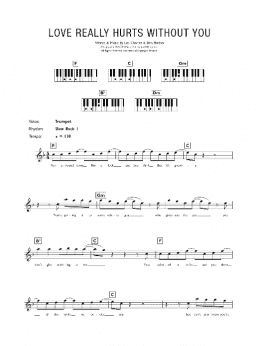 page one of Love Really Hurts Without You (Piano Chords/Lyrics)