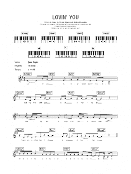 page one of Lovin' You (Piano Chords/Lyrics)
