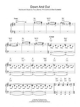 page one of Down And Out (Piano, Vocal & Guitar Chords)