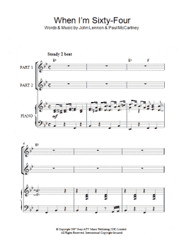 page one of When I'm Sixty-Four (arr. Rick Hein) (2-Part Choir)