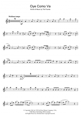 page one of Oye Como Va (Flute Solo)