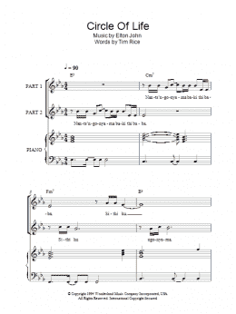 page one of Circle Of Life (from The Lion King) (arr. Rick Hein) (2-Part Choir)