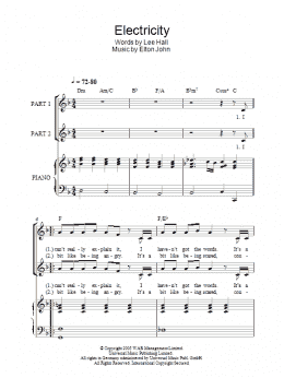 page one of Electricity (2-Part Choir)