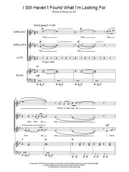 page one of I Still Haven't Found What I'm Looking For (arr. Jeremy Birchall) (SSA Choir)