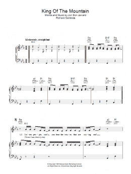 page one of King Of The Mountain (Piano, Vocal & Guitar Chords)