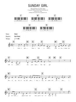 page one of Sunday Girl (Keyboard (Abridged))