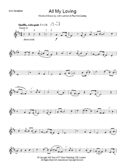 page one of All My Loving (Lead Sheet / Fake Book)
