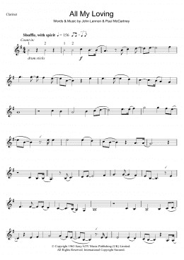 page one of All My Loving (Clarinet Solo)