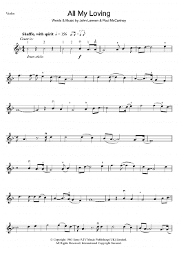 page one of All My Loving (Violin Solo)
