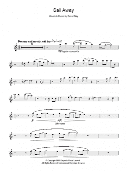page one of Sail Away (Lead Sheet / Fake Book)