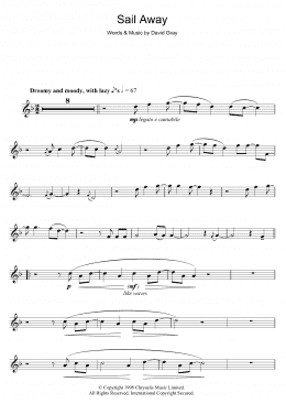 page one of Sail Away (Clarinet Solo)
