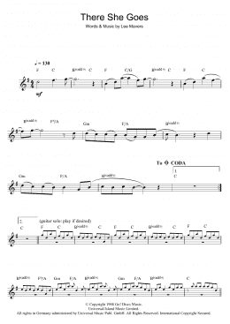 page one of There She Goes (Clarinet Solo)