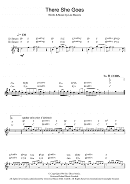 page one of There She Goes (Alto Sax Solo)