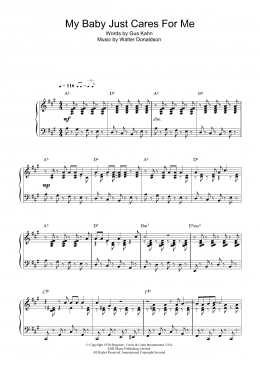 page one of My Baby Just Cares For Me (Piano Solo)