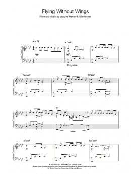 page one of Flying Without Wings (Piano Solo)