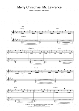 page one of Merry Christmas, Mr. Lawrence (Piano Solo)