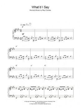 page one of What'd I Say (Piano Solo)