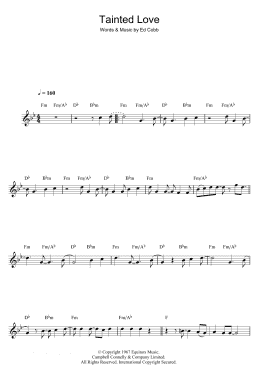page one of Tainted Love (Clarinet Solo)